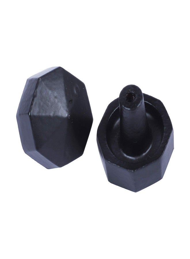 Two Moustaches Handmade Octet Design Drawer Pull, Wardrobe Cabinet Knobs (Pack of 6) - Black - Image 3